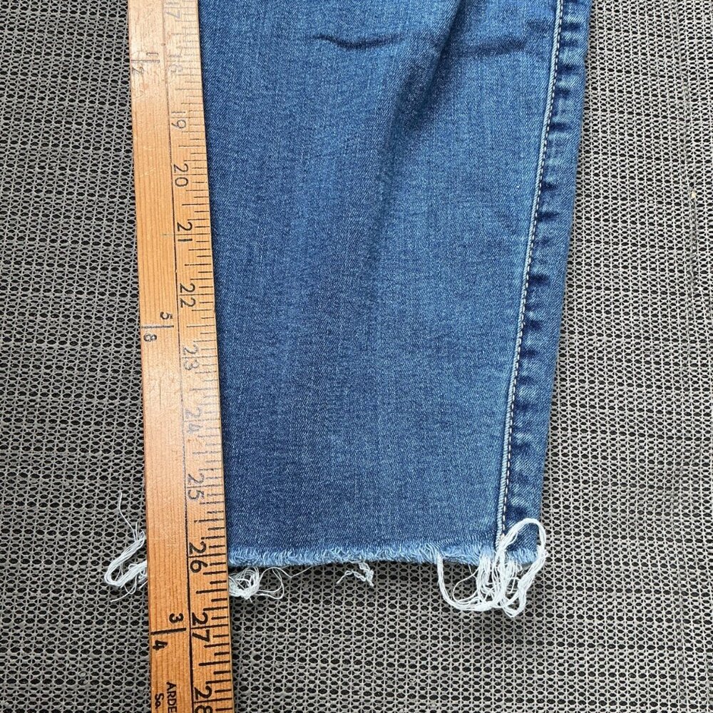 Torrid Womens Plus Size 22R Blue Distressed Strech Jeggings Super Soft Raw Hem - Picture 7 of 10